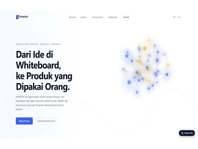 Tampilan situs Konektago